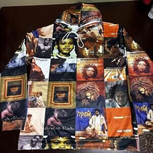 Neo soul custom one of one collage hoodie XL